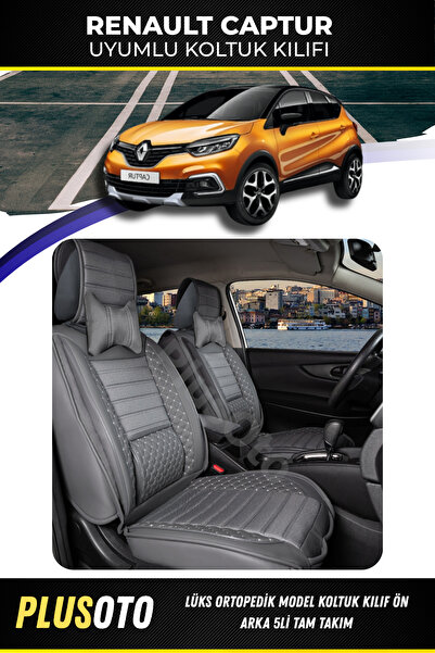 PlusOto مجموعة أغطية مقاعد السيارة المدخنة المتوافقة مع سلسلة Renault Captur ...