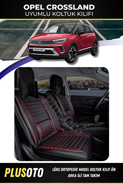 PlusOto مجموعة أغطية مقاعد السيارة المتوافقة مع سلسلة Opel Crossland Plus Lux...