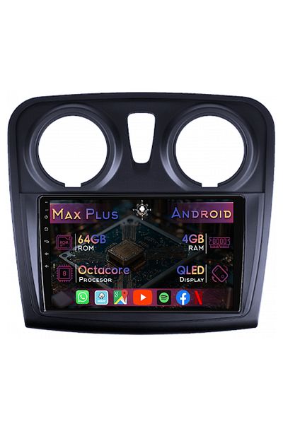 navi-it Navigatie dedicata Dacia Logan 2 2012-2019, 4GB RAM 64GB ROM, Octacore, Android 14, Display QLED 9"