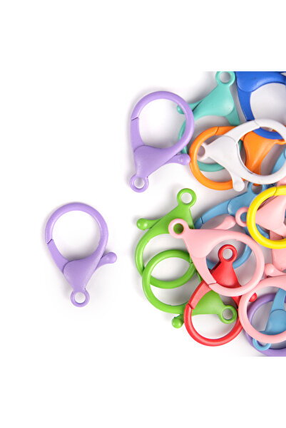 Prestij Boncuk Metal Papağan Klips Karışık Renkli 35 mm 5 Adet