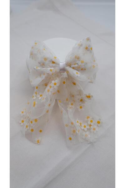 Jerie Papatya Desen Tül Fiyonk Otomatik Toka