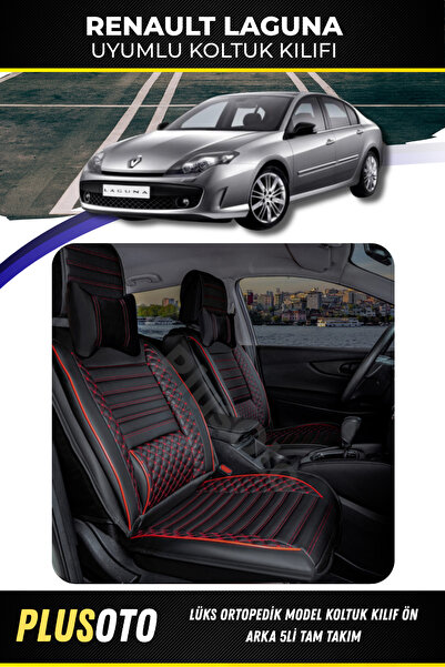 PlusOto مجموعة غطاء مقعد السيارة المتوافقة مع سلسلة Renault Laguna Plus Lux ب...