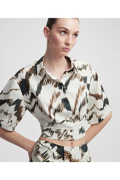 İpekyol Patterned Secret Placket Shirt