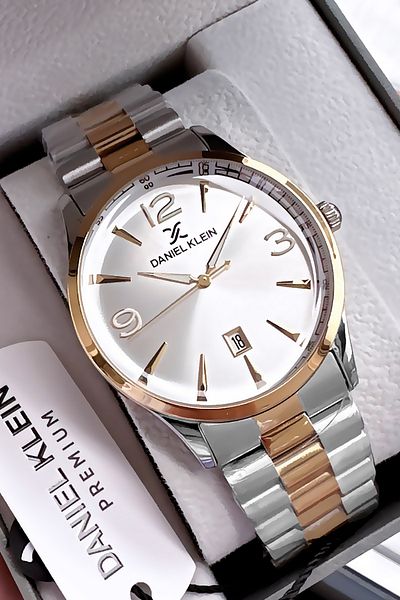 Daniel Klein Premium Father's Day Men's Wristwatch Waterproof Two Colors Steel Band Gift Bracelet Dker2058C1