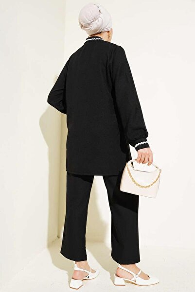 YILMAZBARMAZ дамски костюм от две части с детайли от зигзаг