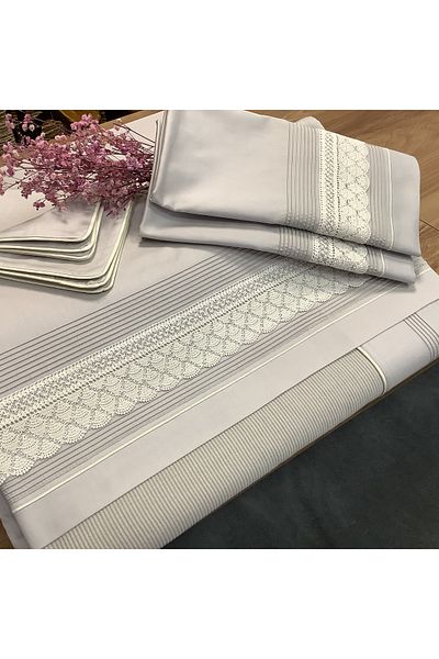 OYA home Lace Cotton Pique Set - 6 Pieces
