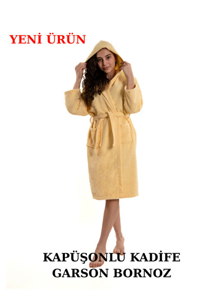 ROZET TEKSTİL رداء حمام مخملي بغطاء للرأس من القطن مقاس النادل الصغير للجنسين...