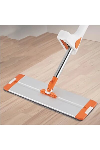 PAA-home Mop Plat PAA-home cu Tija Telescopica, Autostoarcere, 2 Lavete Microfibra, Rotire 180°