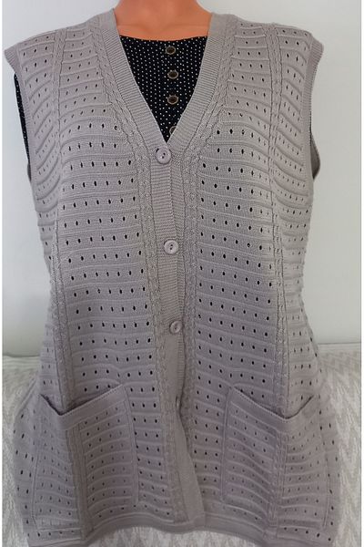 Anne ملابس الأم من Er Clothing سترة تريكو موسمية بأزرار وجيب مزدوج باللون البيج