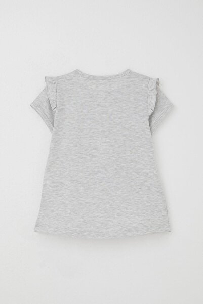 Breeze 1-4 Years Girl Capri Tights Set - Light Gray Melange, Girl Printed