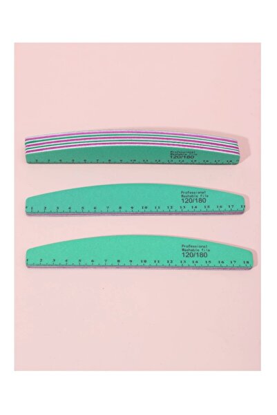 LA PERLA TECH 1PICS Nail File with Ruler Scale 120/180 Sanding Nail Filer Polish Thick Sandpaper Nail Buffer