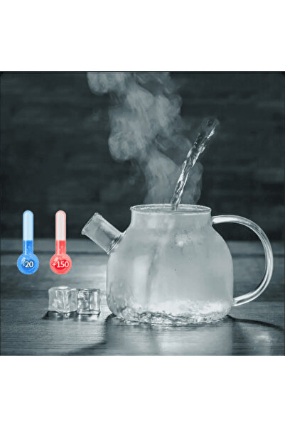 Köken Koken 1 L Infuser Kettle, Borosilicate heat-resistant glass up to 150℃, Bamboo/stainless steel lid