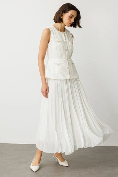 Ekol Beaded Six Pleated Dress