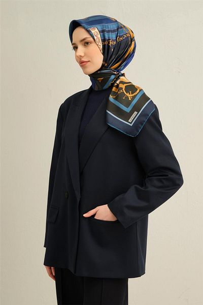 Armine Patterned Pure Silk Sura Scarf 9315- 52