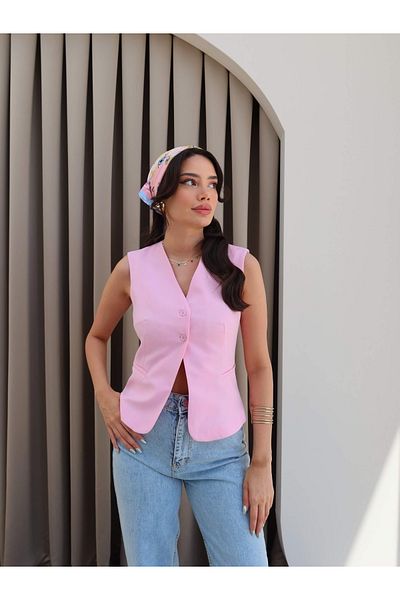 ESRAHELVACI Buttoned Vest with Pockets