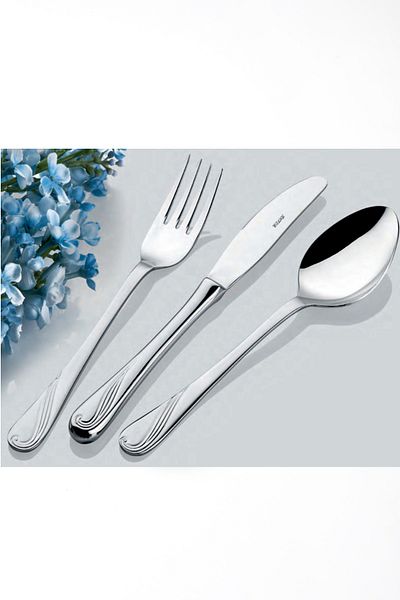 İNTER CELİK Spring Model 90 Piece Spoon-Fork-Knife Set with Leather Bag