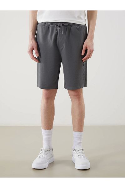 LC Waikiki Ανδρικό σορτς XSIDE Grey Standard Fit με στάμπα