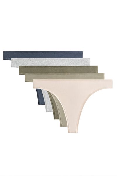 Oysho 5 Cotton Blend Thongs