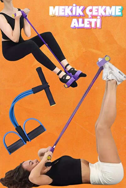 xolo Mekik Çekme Aleti 4 İpli Pedal Kürek Fitness Egzersiz Pilates