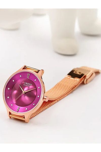 Curren 9036 Beautiful Analog Quartz Wrist Watch for Ladies Pink