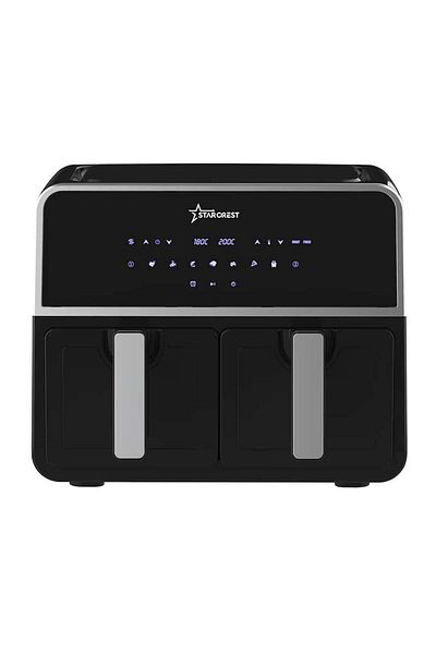 STARCREST Friteuza cu aer cald STARCREST SFR-9200BK, 1800 W, Cos Dublu, 9 litri, 80 - 200 °C, Negru