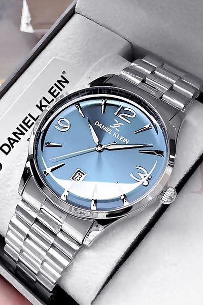 Daniel Klein Premium Father's Day Men's Wristwatch Waterproof Silver Color Steel Band Gift Bracelet Dker2058C3