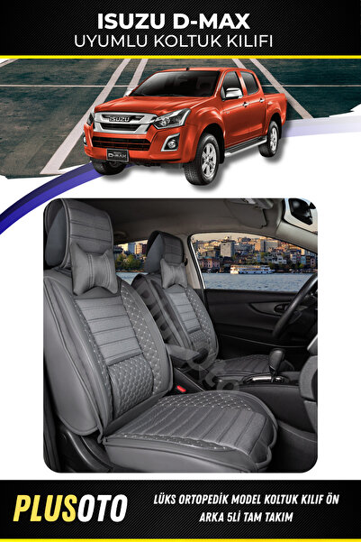 PlusOto مجموعة أغطية مقاعد السيارة المدخنة المتوافقة مع Isuzu D-Max Plus Lux ...