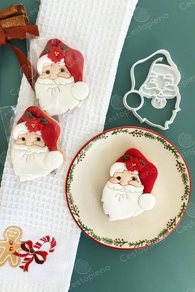 CESTOPİENO Santa Cookie Mold- Cookie, Ceramic, Polymer Clay, Play Dough / Mixed Color