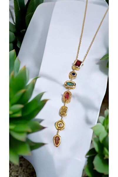İNİTİUM Premium Series Stainless Steel 7 Element Y Necklace