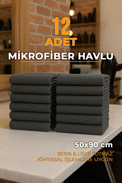 Karase | 12 штук | 50x90 см Мікрофіброві рушники для перукарні, спорту та фітнесу | Багатофункціональні та не залишають плям