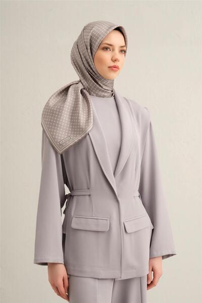 Armine İpek Eşarp 2025 Yaz - 9345-55 Soft Gri Sura