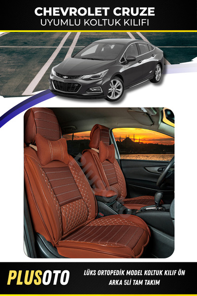 PlusOto مجموعة غطاء مقعد السيارة المتوافقة مع شيفروليه كروز بلس لوكس سلسلة ال...