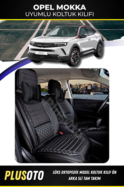 PlusOto مجموعة أغطية مقاعد السيارة المتوافقة مع Opel Mokka Plus Lux Series با...