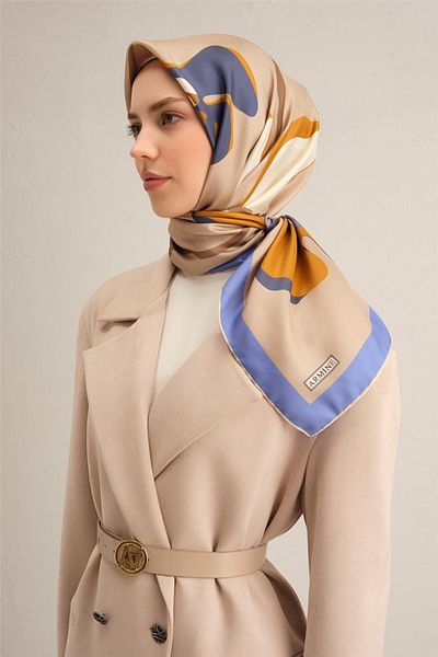 Armine Φουλάρι με σχέδιο από καθαρό μεταξωτό Twill 9317- 34