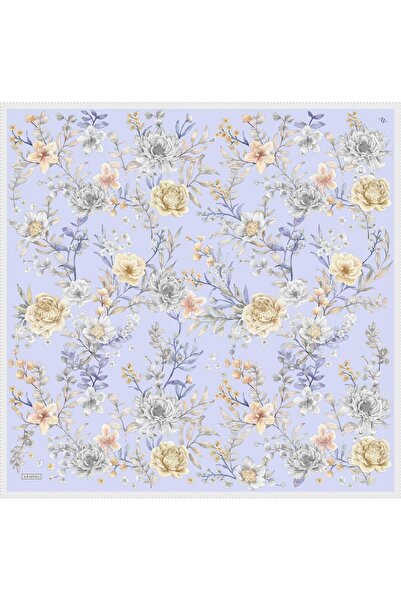 Armine Шал от чист копринен кепър с флорален мотив 9347D 82