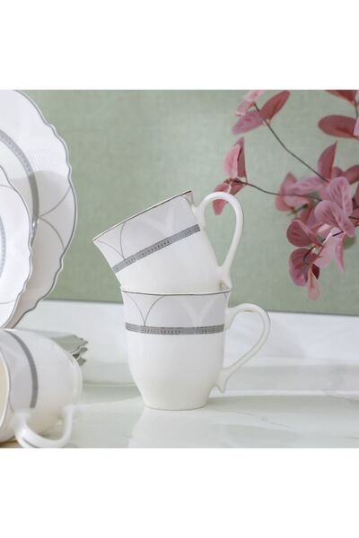 Danube Home Youthful Bite Ellipse 16-Piece New Bone China Dinner Set Serves-4