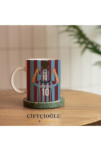 çiftçioğlu Kişiye Özel Baskılı Taraftar BJK-GS-FB-TS Baba-Oğul-Kız Tasarımlı Porselen Kupa