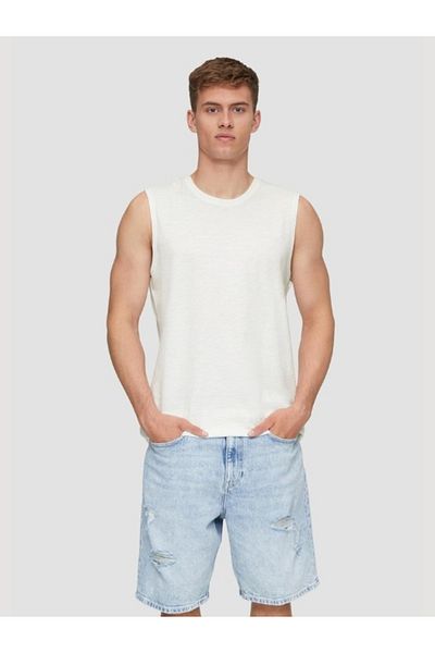 QS by s.Oliver Men's sleeveless cotton T-shirt with regular fit, QS by s.Oliver