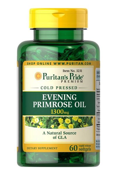 Puritan's Pride Evening Primrose Oil 1300 mg with GLA 60's
