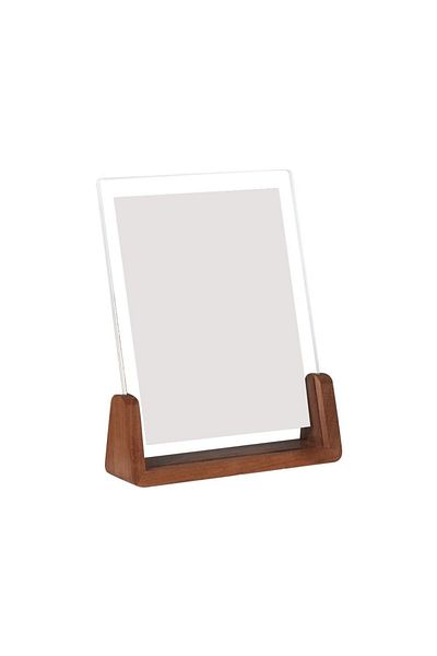 Choice 10.2x15.2cm-3 Walnut/Beech Creative Photo Frame Acrylic U Shape Transparent Frame Desktop Wood Weddi