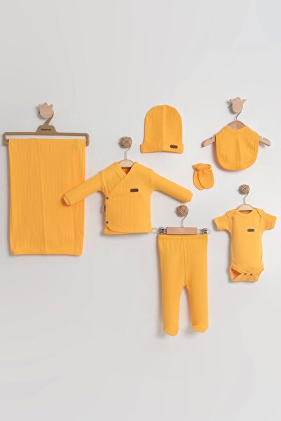 LOGO AKSESUAR Girl Boy Baby Cotton Newborn Natural 7 Piece Hospital Release B...