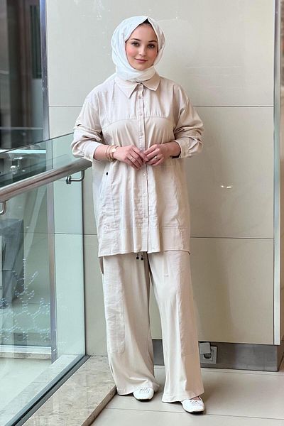 Ceremony Dubai Garnished Bamboo Shirt Set