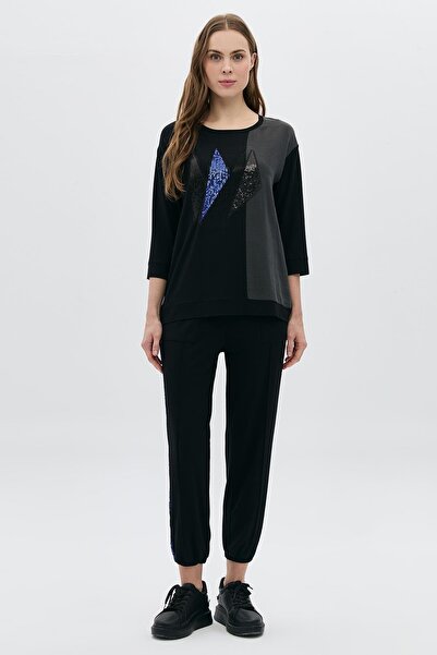 DAIDO Μπλουζάκι με σχέδιο Bsn Stone τριών τετάρτων