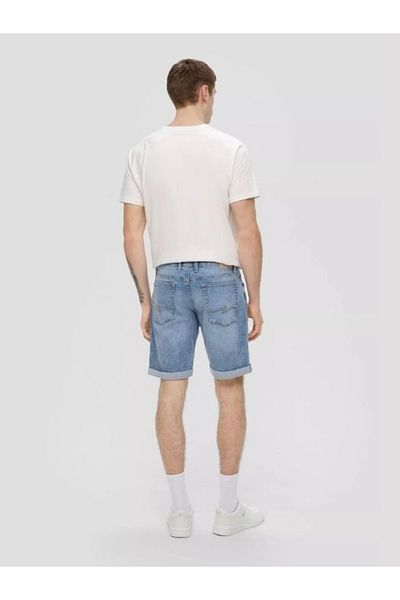 QS by s.Oliver Men's John denim shorts with mid-rise waist and regular fit, QS by s.Oliver