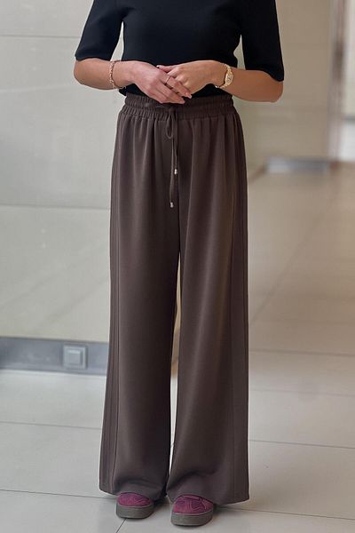 sentez giyim Synthesis Berlin Side Ribbed Wide Leg Trousers