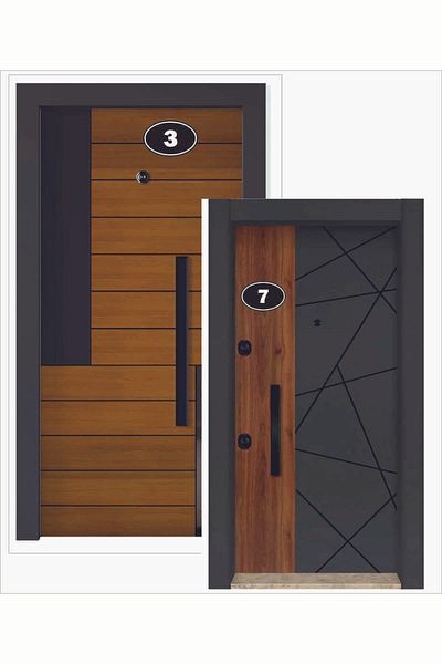 zafrakreklam 1 دن حتى 12 رقم الباب رقم الباب 9X6 سم ألومنيوم