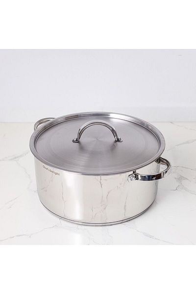 Danube Home Chef's Delight Stainless Steel Casserole With Lid 24cm - 5 Liter