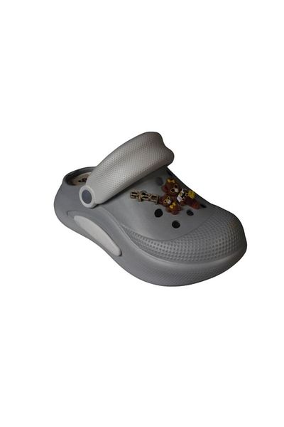 Yaz Kış Ayakkabı Yazkiş Women's Cream Navy Blue Gray Doctor Nurse Cook Closed Front Top with Teddy Bear Thick Sole Slippers