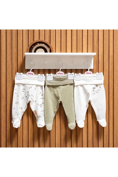 Tiffany Baby Baby Farm Village Theme 3-Piece Booties Bottom Set Ecru 51007