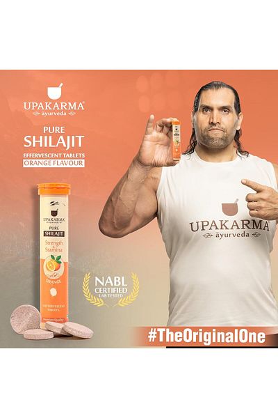 Upakarma Shilajit Orange Flavour Effervescent - 20 Tablets